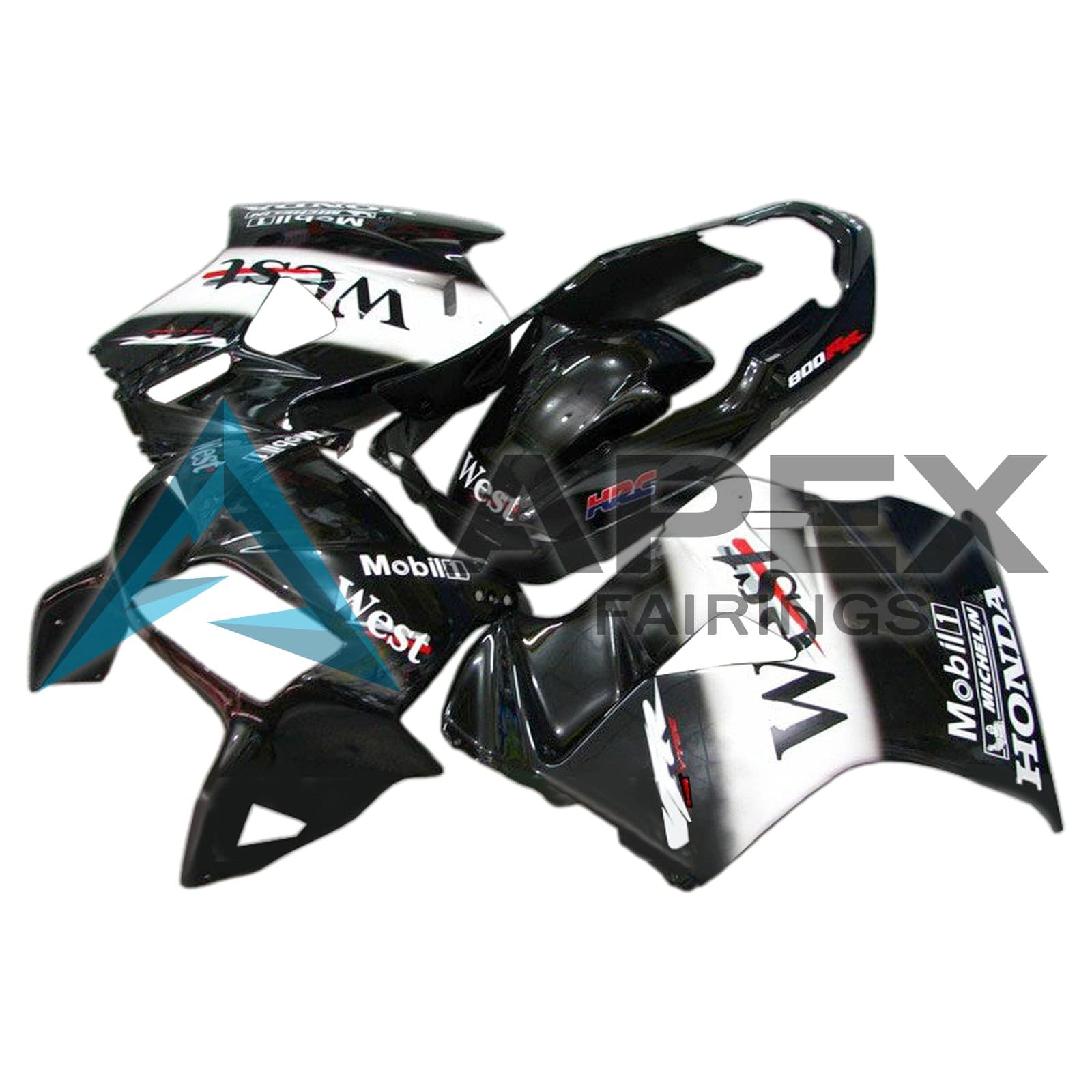 Black & White with West Racing - Honda VFR800 Viffer / Interceptor (1998-2001) ABS Fairings | Apex Fairings