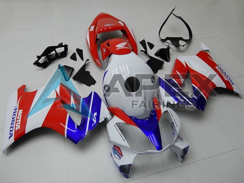 White Red Blue - Honda VFR800 Interceptor RC46 (2002-2016) ABS Fairings | Apex Fairings