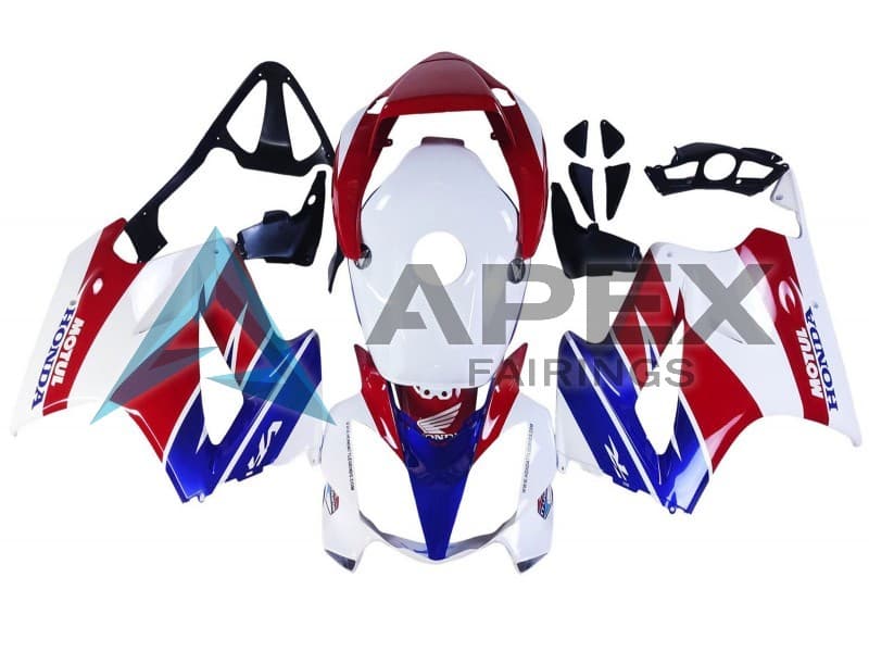 White Red Blue Motul - Honda VFR800 Interceptor RC46 (2002-2016) ABS Fairings | Apex Fairings