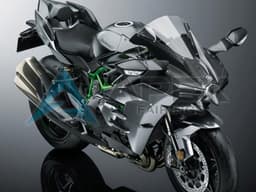 Grey - Kawasaki Ninja H2 (2015-2022) ABS Fairings — Style FE8 | Apex Fairings — view 1