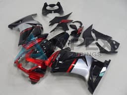 Red Silver Glossy Black - Kawasaki Ninja250 / EX250 / ZX-250R (2008-2012) ABS Fairings | Apex Fairings — view 1