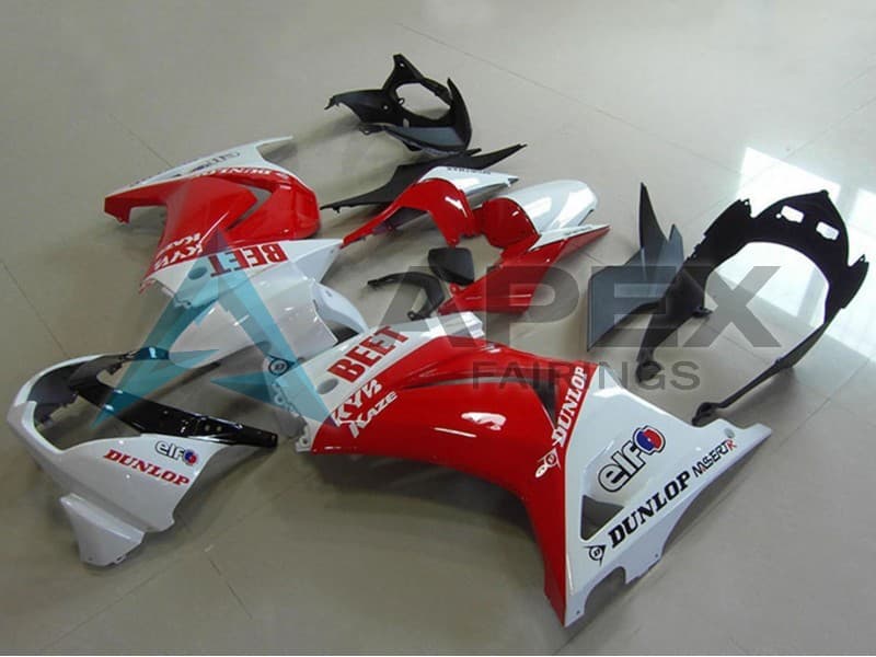 White Red BEET - Kawasaki Ninja250 / EX250 / ZX-250R (2008-2012) ABS Fairings | Apex Fairings