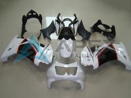 White Red Glossy Black - Kawasaki Ninja250 / EX250 / ZX-250R (2008-2012) ABS Fairings — Style FE88 | Apex Fairings — view 1