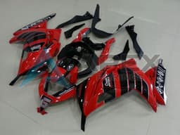 Red Black Air Force - Kawasaki Ninja300 / EX300 / ZX-300R (2013-2018) ABS Fairings | Apex Fairings — view 1