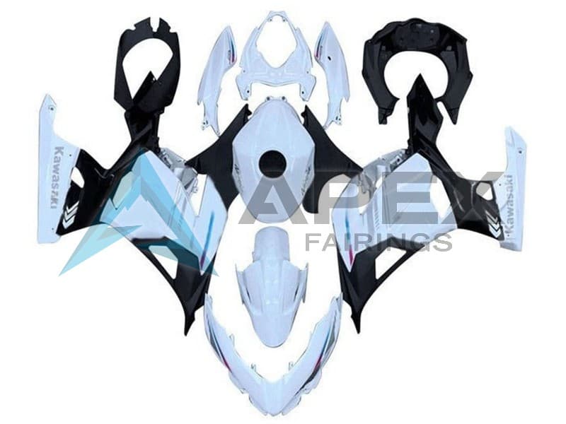 White Black - Kawasaki Ninja400 / EX400 (2018-2025) ABS Fairings — Style FE61 | Apex Fairings