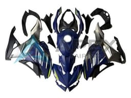 Blue White Yellow Silver Black - Kawasaki Ninja500 / EX500 (2024-2025) ABS Fairings | Apex Fairings — view 1