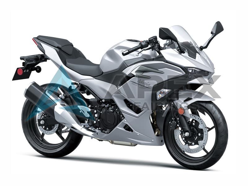 Metallic Silver - Kawasaki Ninja500 / EX500 (2024-2025) ABS Fairings | Apex Fairings