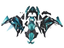 Teal Blue Black - Kawasaki Ninja650 / Ninja650R (2020-2026) ABS Fairings | Apex Fairings — view 1