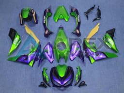 Green Yellow Purple Black - Kawasaki Z1000 (2014-2016) ABS Fairings | Apex Fairings — view 1