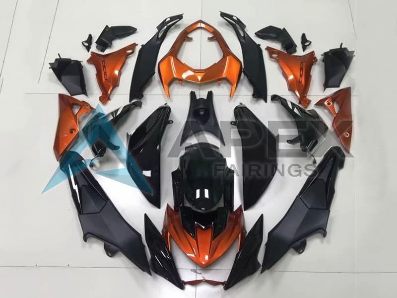 Orange Glossy Black Matte Black - Kawasaki Z1000 (2014-2016) ABS Fairings | Apex Fairings