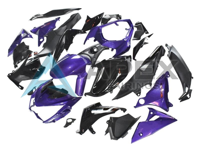 Purple Glossy Black Matte Black - Kawasaki Z1000 (2014-2016) ABS Fairings | Apex Fairings