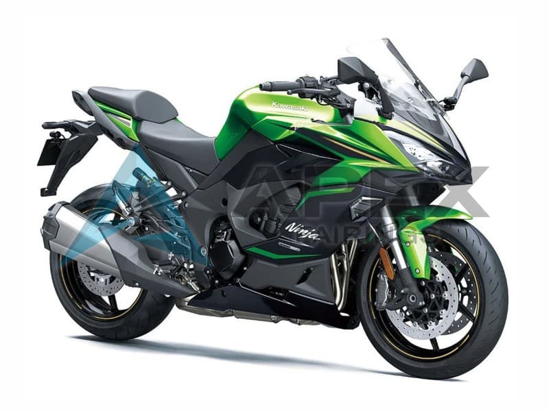 Black Green - Kawasaki Z1000SX (2020-2026) ABS Fairings — Style FE2 | Apex Fairings