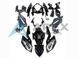 Glossy Black - Kawasaki Z400 (2018-2024) ABS Fairings | Apex Fairings — view 1