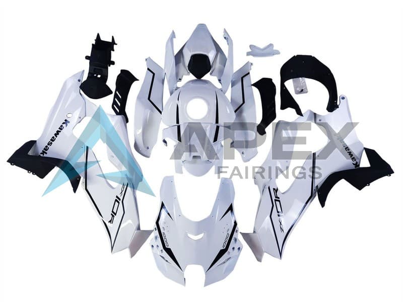 White Black - Kawasaki ZX-10R (2021-2025) ABS Fairings | Apex Fairings