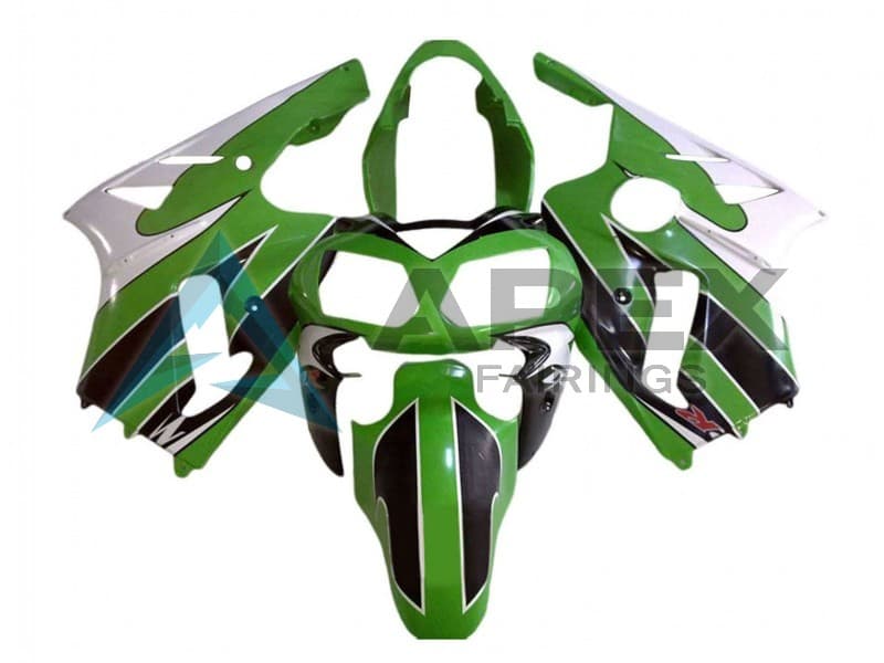 White Green Black - Kawasaki ZX-12R (2002-2006) ABS Fairings | Apex Fairings