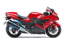 Red Matte Black - Kawasaki ZX-14R (2012-2026) ABS Fairings — Style FE46 | Apex Fairings — view 1