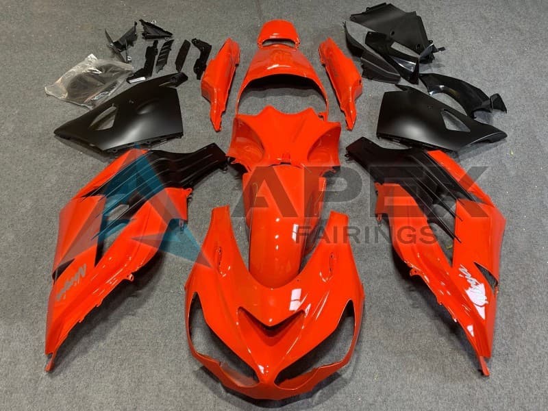 Red Matte Black - Kawasaki ZX-14R (2012-2026) ABS Fairings — Style FE47 | Apex Fairings