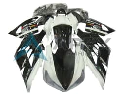 White Black - Kawasaki ZX-14R (2012-2026) ABS Fairings | Apex Fairings — view 1