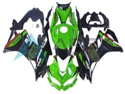 Green Black Red Honeycomb - Kawasaki ZX-25R (2019-2026) ABS Fairings | Apex Fairings — view 1