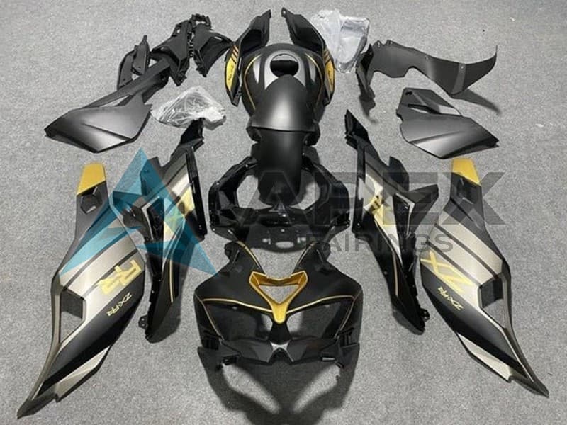Matte Black Grey Gold Glossy Black - Kawasaki ZX-25R (2019-2026) ABS Fairings | Apex Fairings