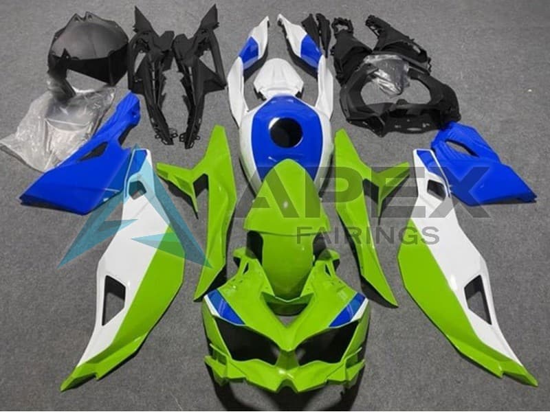 White Blue Green - Kawasaki ZX-25R (2019-2026) ABS Fairings | Apex Fairings