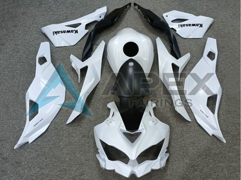 White Matte Black - Kawasaki ZX-25R / ZX-4R / ZX-4RR (2019-2025) ABS Fairings | Apex Fairings