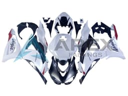 Pearl White Black Red - Kawasaki ZX-6R (2024-2026) ABS Fairings | Apex Fairings — view 1