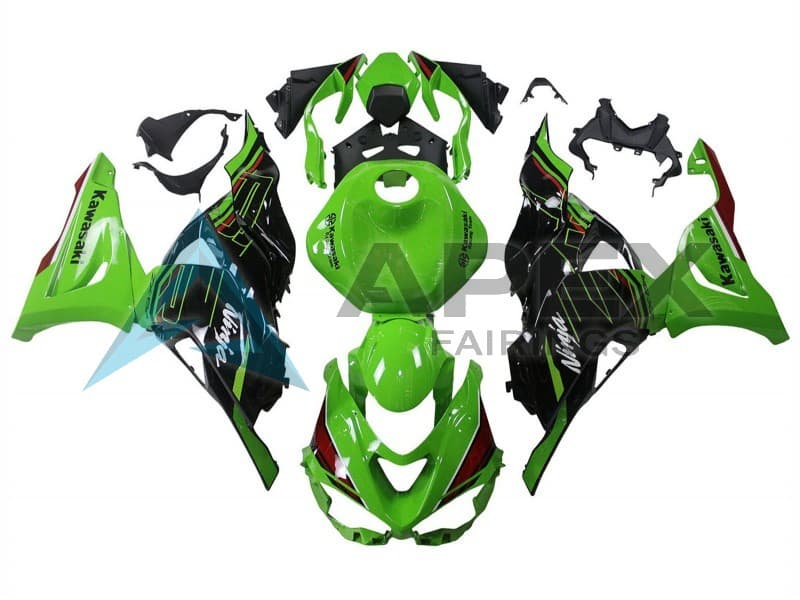 Green Black - Kawasaki ZX-6R (2024-2026) ABS Fairings | Apex Fairings
