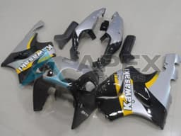 Silver Glossy Black Yellow - Kawasaki ZX-7R (1996-2003) ABS Fairings | Apex Fairings — view 1