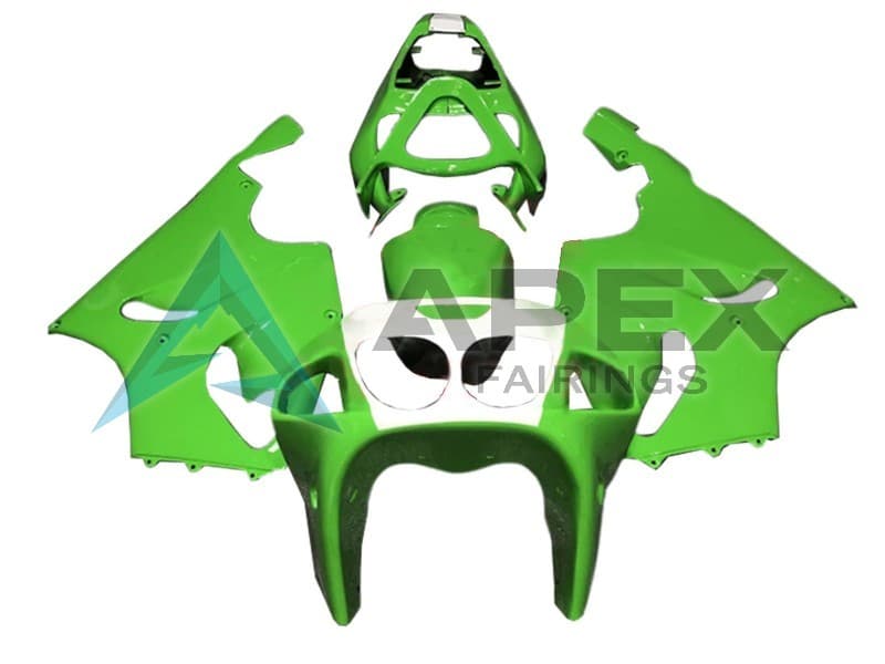 Green White - Kawasaki ZX-7R (1996-2003) ABS Fairings | Apex Fairings
