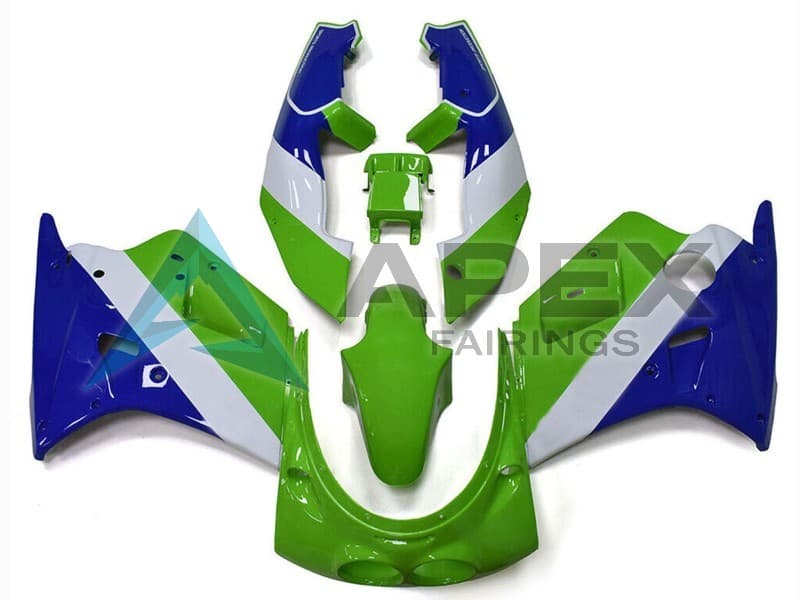Green White Blue - Kawasaki ZXR250 (1989-2007) ABS Fairings | Apex Fairings