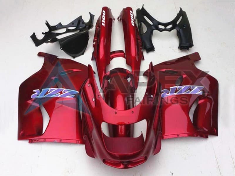 Glossy Red - Kawasaki ZZR1100 (1993-2003) ABS Fairings | Apex Fairings