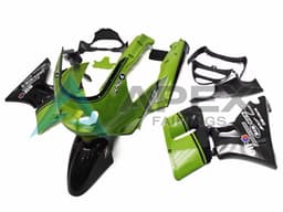 Green Glossy Black Elf Touch4 Bridgestone - Kawasaki ZZR400 (1993-2007) ABS Fairings | Apex Fairings — view 1