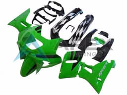 Green Glossy Black - Kawasaki ZZR400 (1993-2007) ABS Fairings | Apex Fairings — view 1