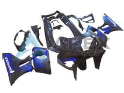Matte Black Blue - Kawasaki ZZR400 (1993-2007) ABS Fairings | Apex Fairings — view 1