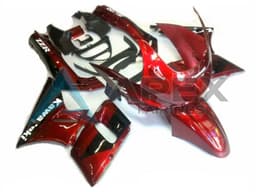 Red Glossy Black - Kawasaki ZZR600 (1998-2003) ABS Fairings | Apex Fairings — view 1