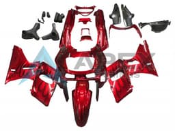 Red with Black Flame - Kawasaki ZZR600 (1998-2003) ABS Fairings | Apex Fairings — view 1