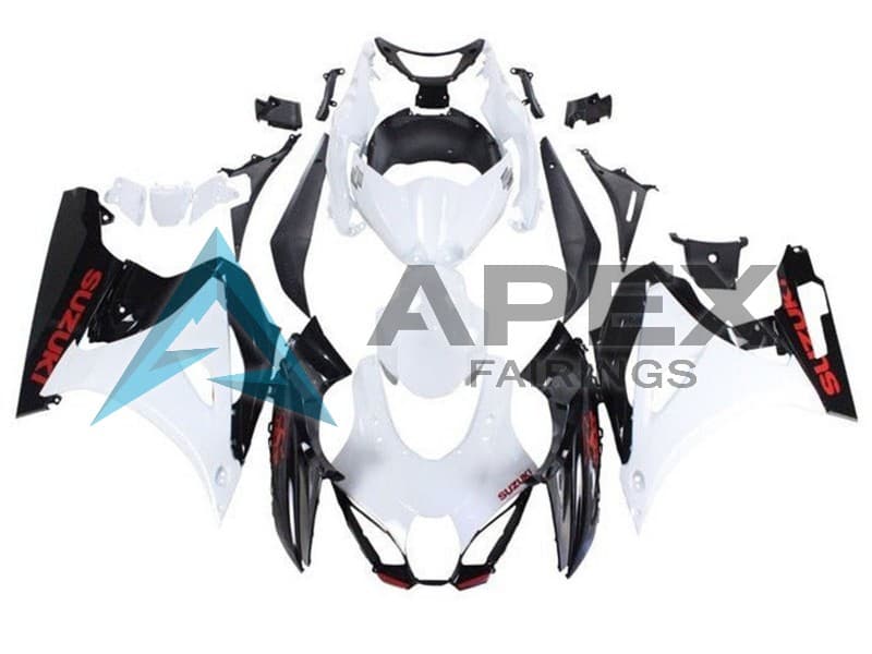 White Black Red - Suzuki GSX-R1000 (2017-2026) ABS Fairings | Apex Fairings