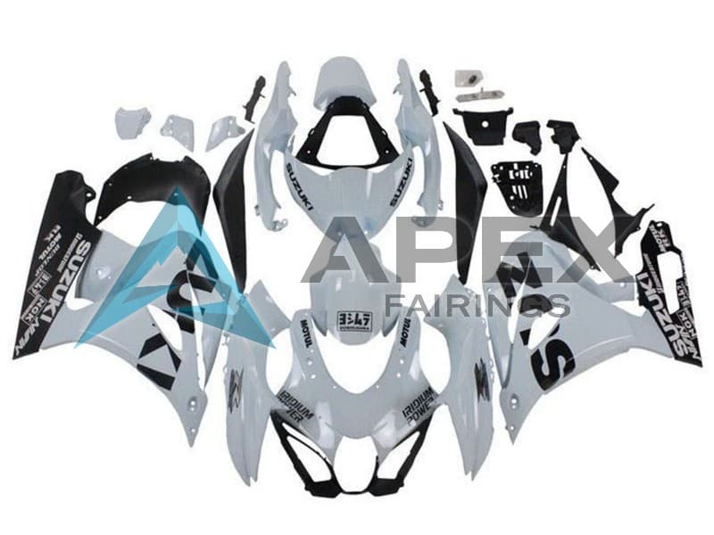 White Black - Suzuki GSX-R1000 (2017-2026) ABS Fairings | Apex Fairings