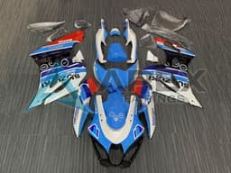 White Blue Stripe Red Motul - Suzuki GSX-R1000 (2017-2026) ABS Fairings | Apex Fairings — view 1