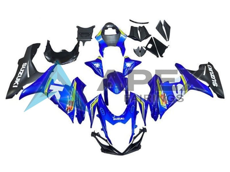 White Blue Yellow Black - Suzuki GSX-R600 (2011-2026) ABS Fairings | Apex Fairings