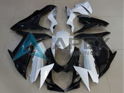 White Glossy Black - Suzuki GSX-R600 (2011-2026) ABS Fairings — Style FE170 | Apex Fairings — view 1