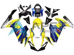 Yellow Blue White Black Corona Extra Alstare - Suzuki GSX-R600 (2011-2026) ABS Fairings | Apex Fairings — view 1