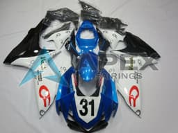 White Blue Glossy Black Vesrah 31 - Suzuki GSX-R750 (2011-2026) ABS Fairings | Apex Fairings — view 1
