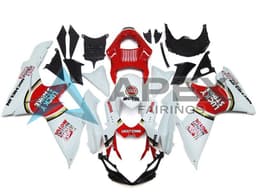 White Red Motul Lucky Strike - Suzuki GSX-R750 (2011-2026) ABS Fairings | Apex Fairings — view 1