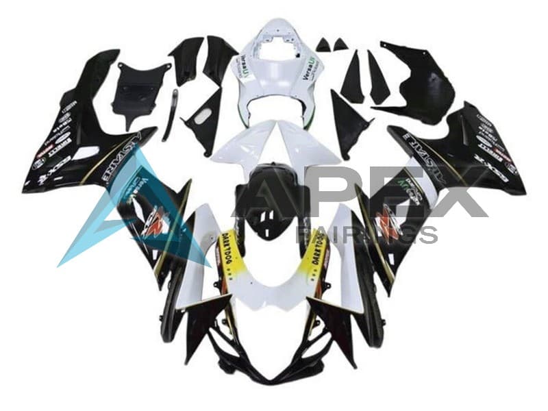 White Yelllow Black Alstare Dark Dog - Suzuki GSX-R750 (2011-2026) ABS Fairings | Apex Fairings