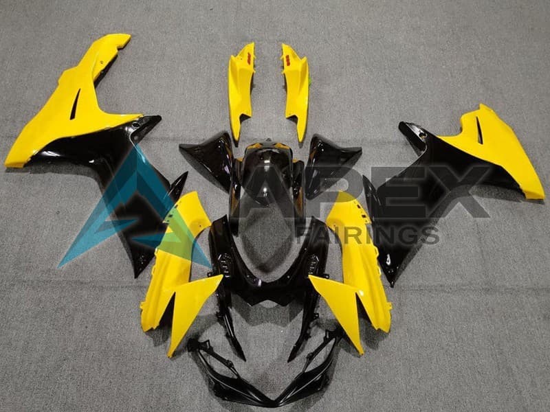 Yellow Glossy Black - Suzuki GSX-R750 (2011-2026) ABS Fairings | Apex Fairings