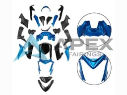 Blue Black - Suzuki GSX-S1000 (2015-2020) ABS Fairings | Apex Fairings — view 1