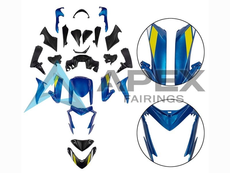 Black Blue - Suzuki GSX-S1000 (2015-2020) ABS Fairings | Apex Fairings