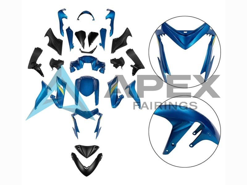 Black Blue Yellow - Suzuki GSX-S1000 (2015-2020) ABS Fairings | Apex Fairings